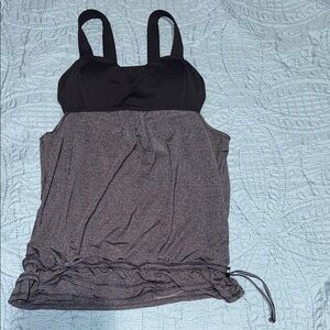 Lululemon Athletica Black and Gray Tank Top